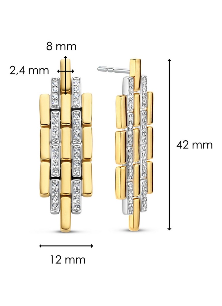 TI SENTO - Milano Stud Earrings gold plated 7891ZY