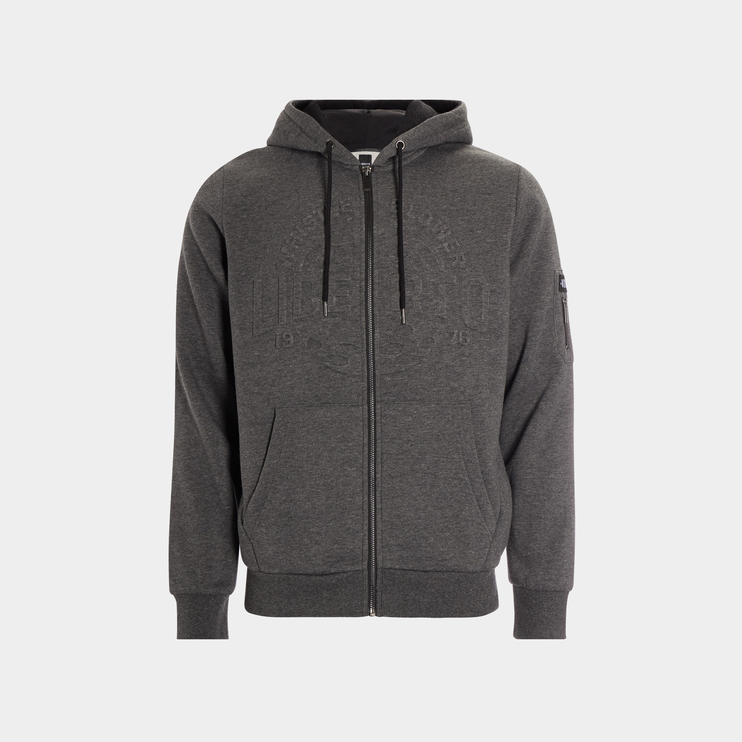 Sweat zippé à capuche Liberto gris foncé homme | La Halle