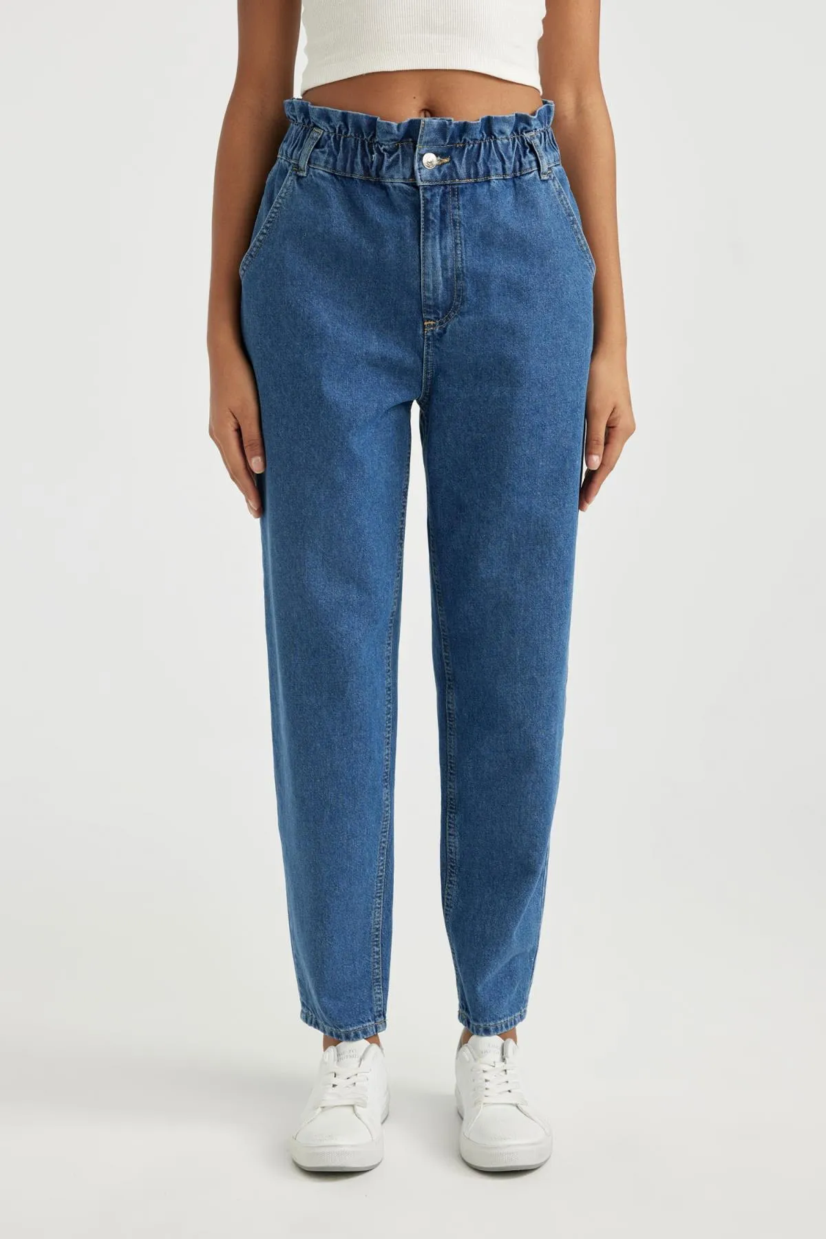 DeFacto  Knöchellange Paperbag-Jeans mit hoher Taille