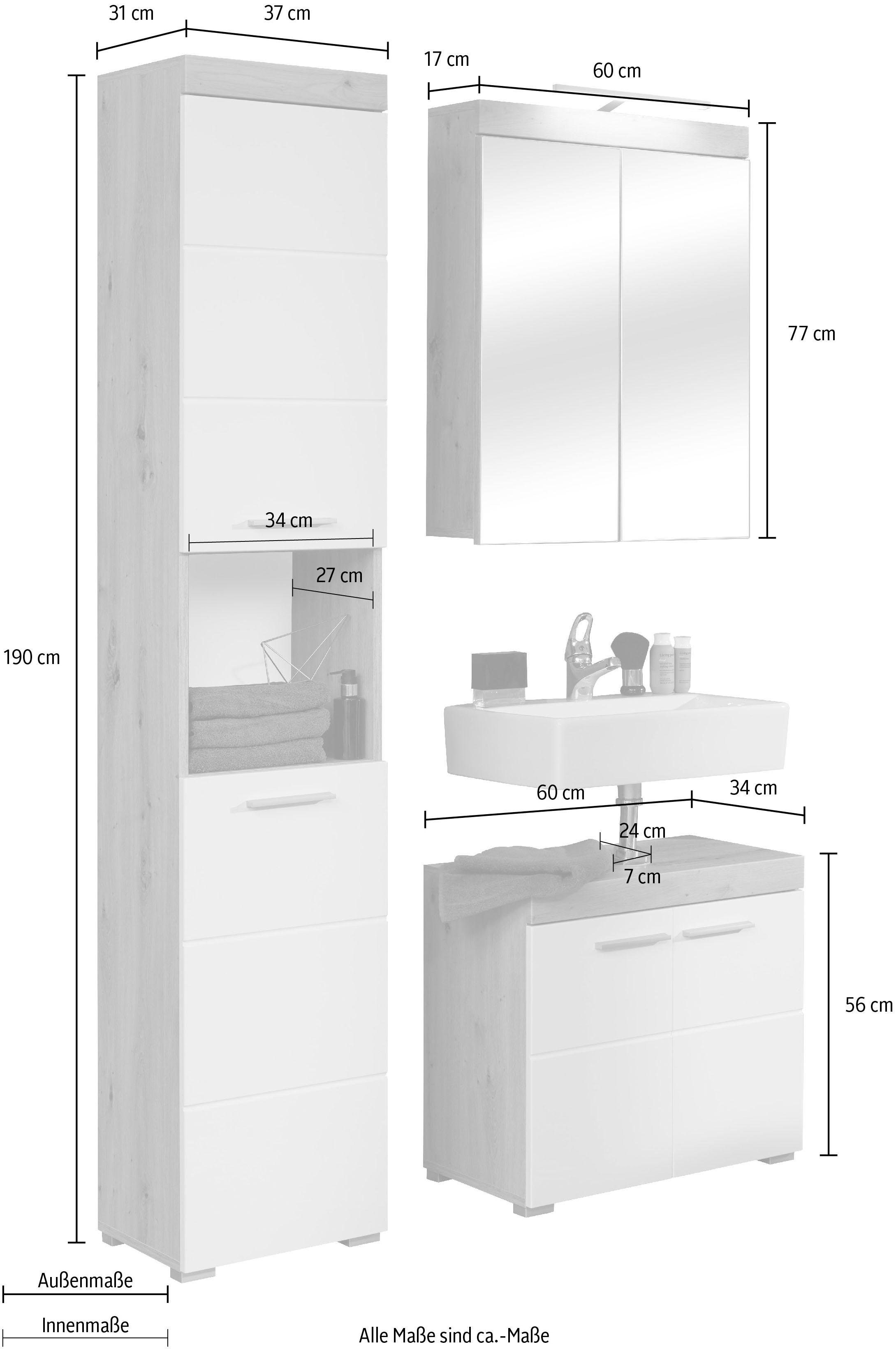 INOSIGN Badmöbel-Set Avena, (Set, 3-St)