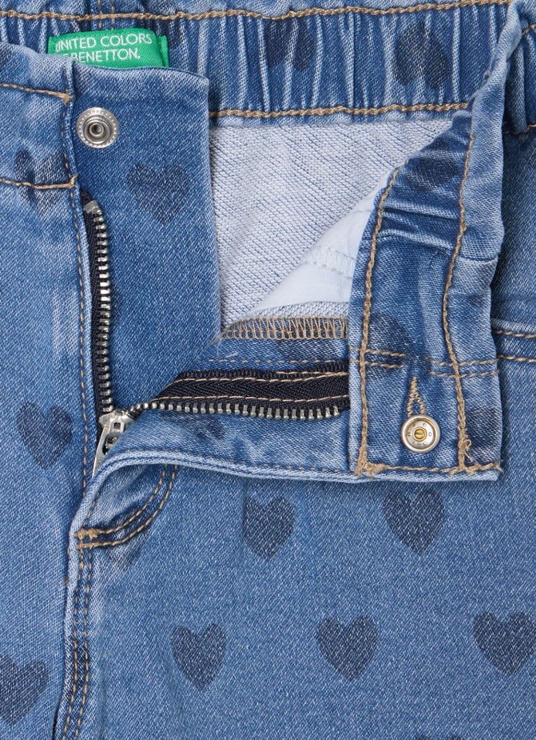 Benetton tiesaus kirpimo džinsai su raštu