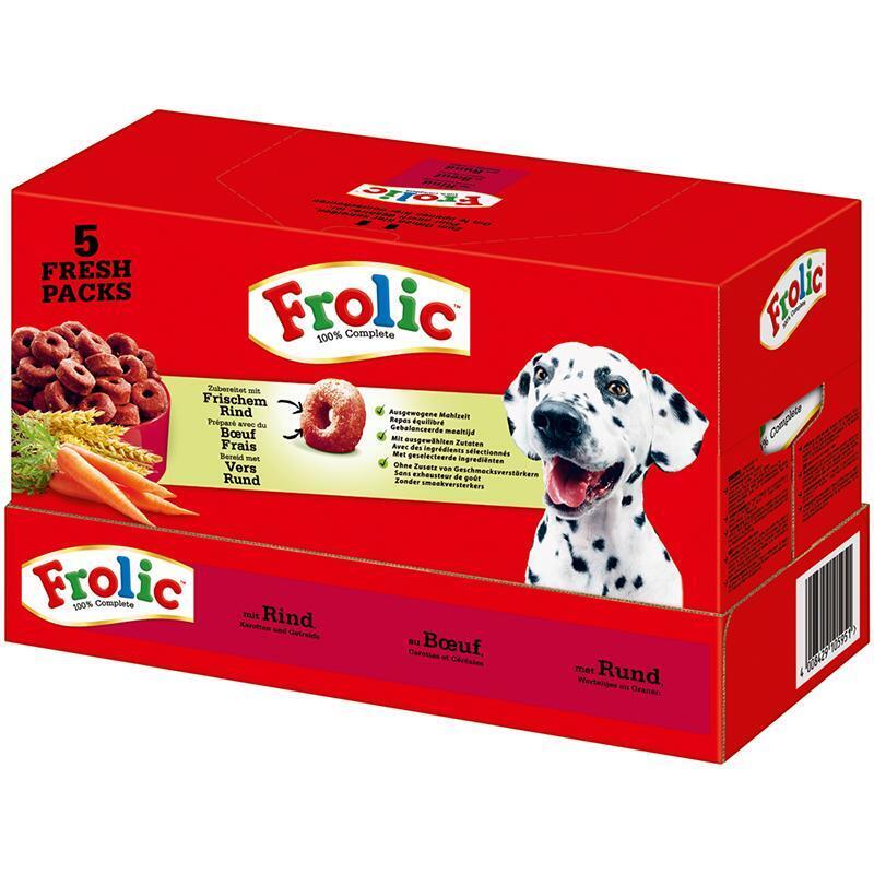 Frolic Hundetrockenfutter Frolic 5 Fresh Packs mit Rind, Karotten und Getreide 5 x 1,5kg