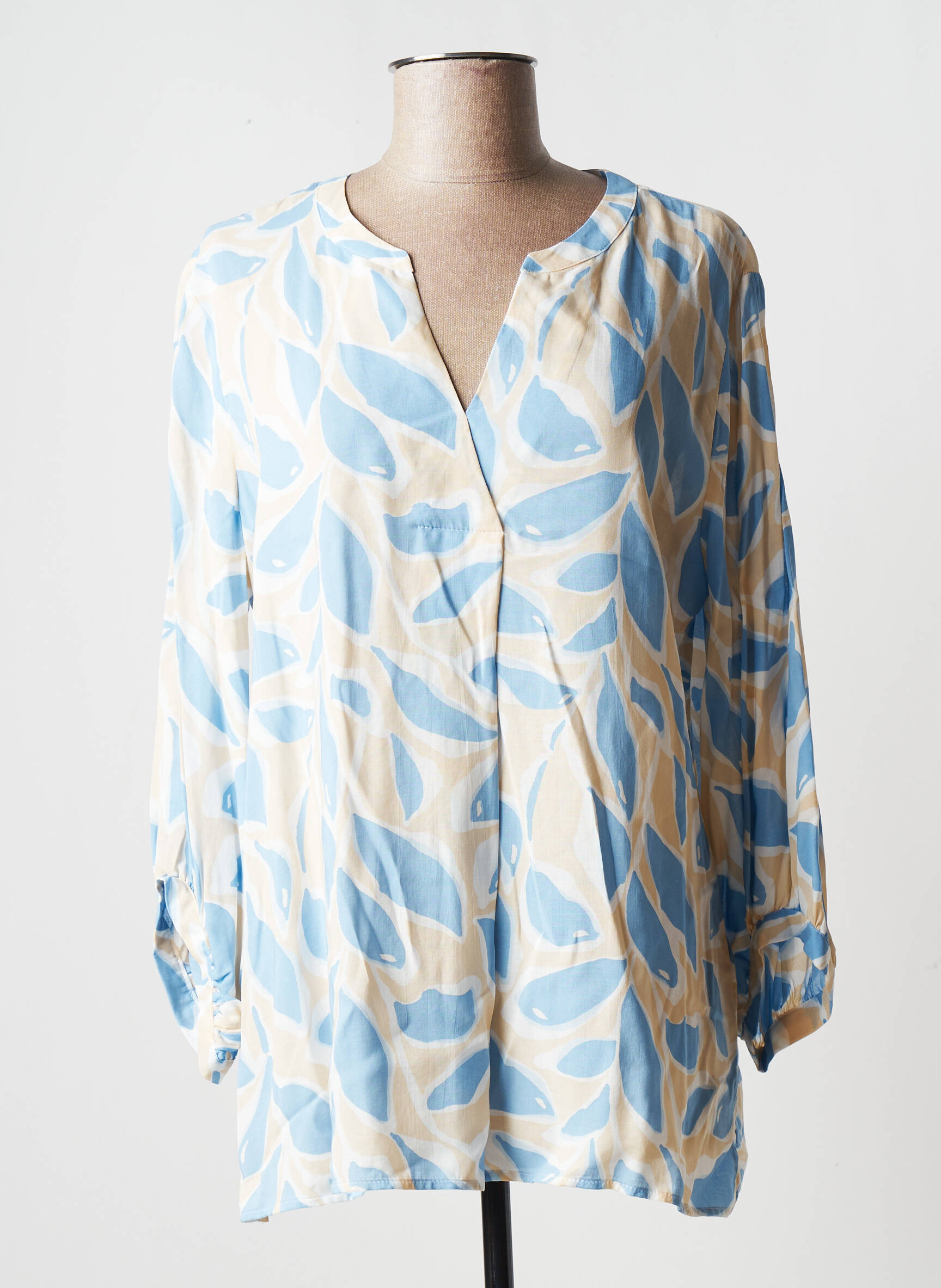 You Tuniquemanchelongue Femme couleur bleu