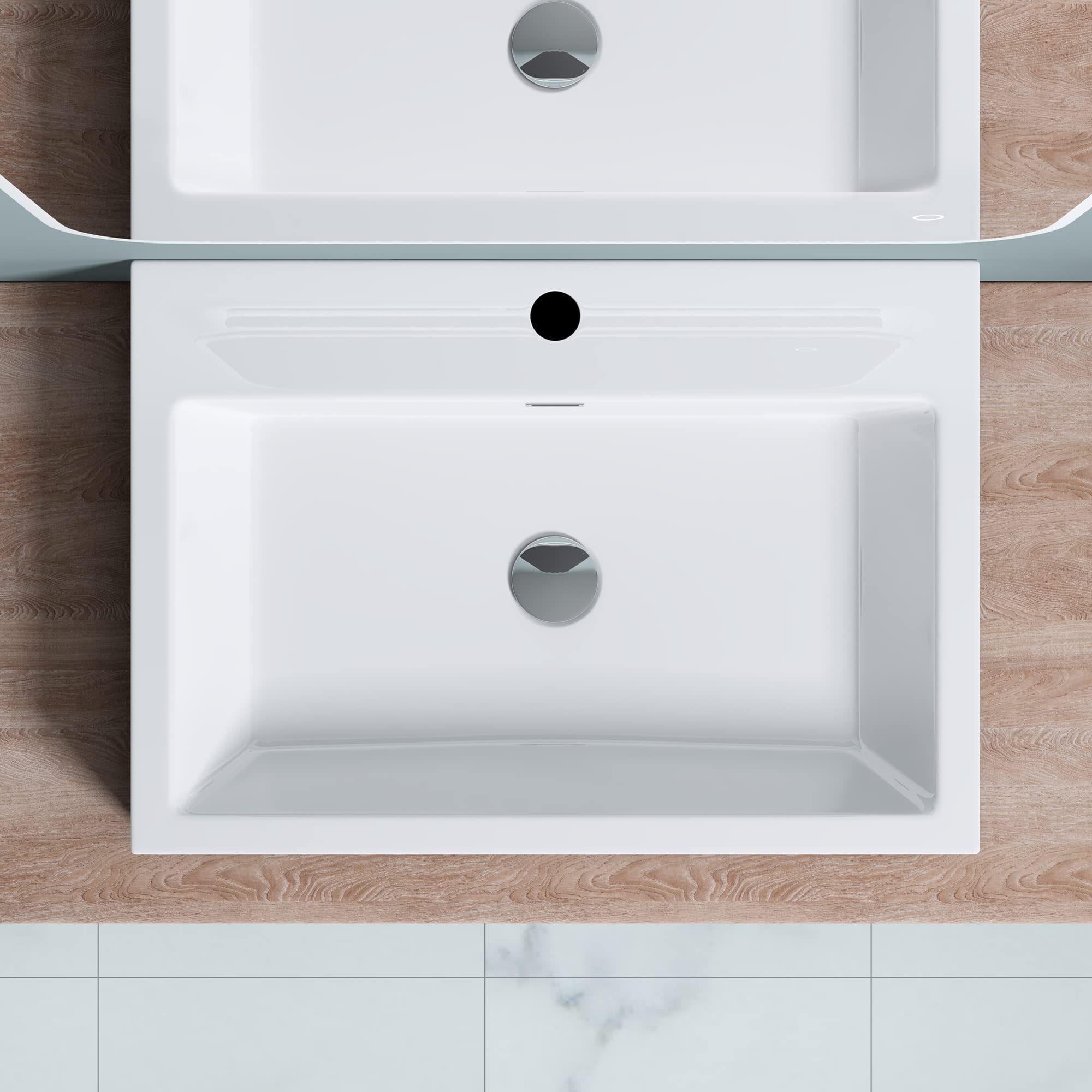 doporro Aufsatzwaschbecken doporro Design Waschbecken Col06 Gussmarmor Aufsatzwaschbecken, antibakteriell und leicht zu reinigen, umweltfreundliches Material