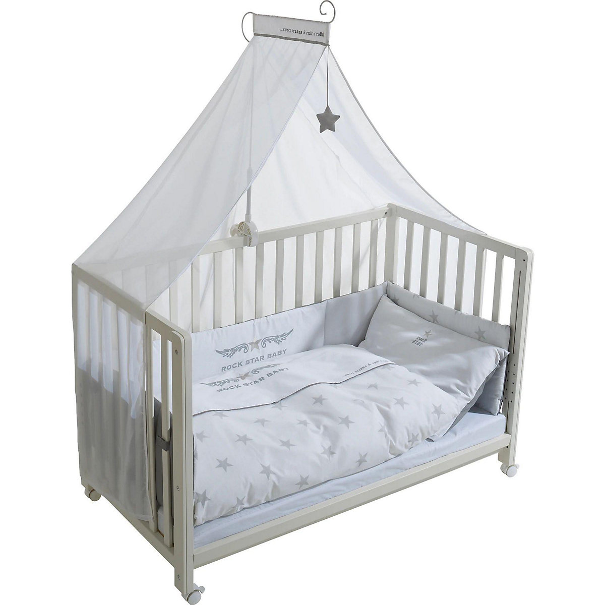 Room Bed, 60 x 120 cm Rock Star Baby 2 weiß