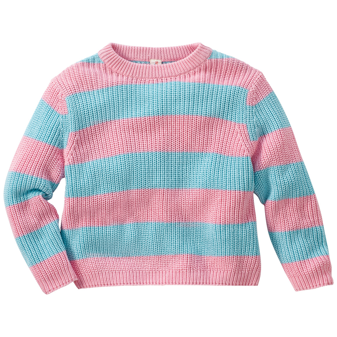 Mädchen Strickpullover mit Blockringeln