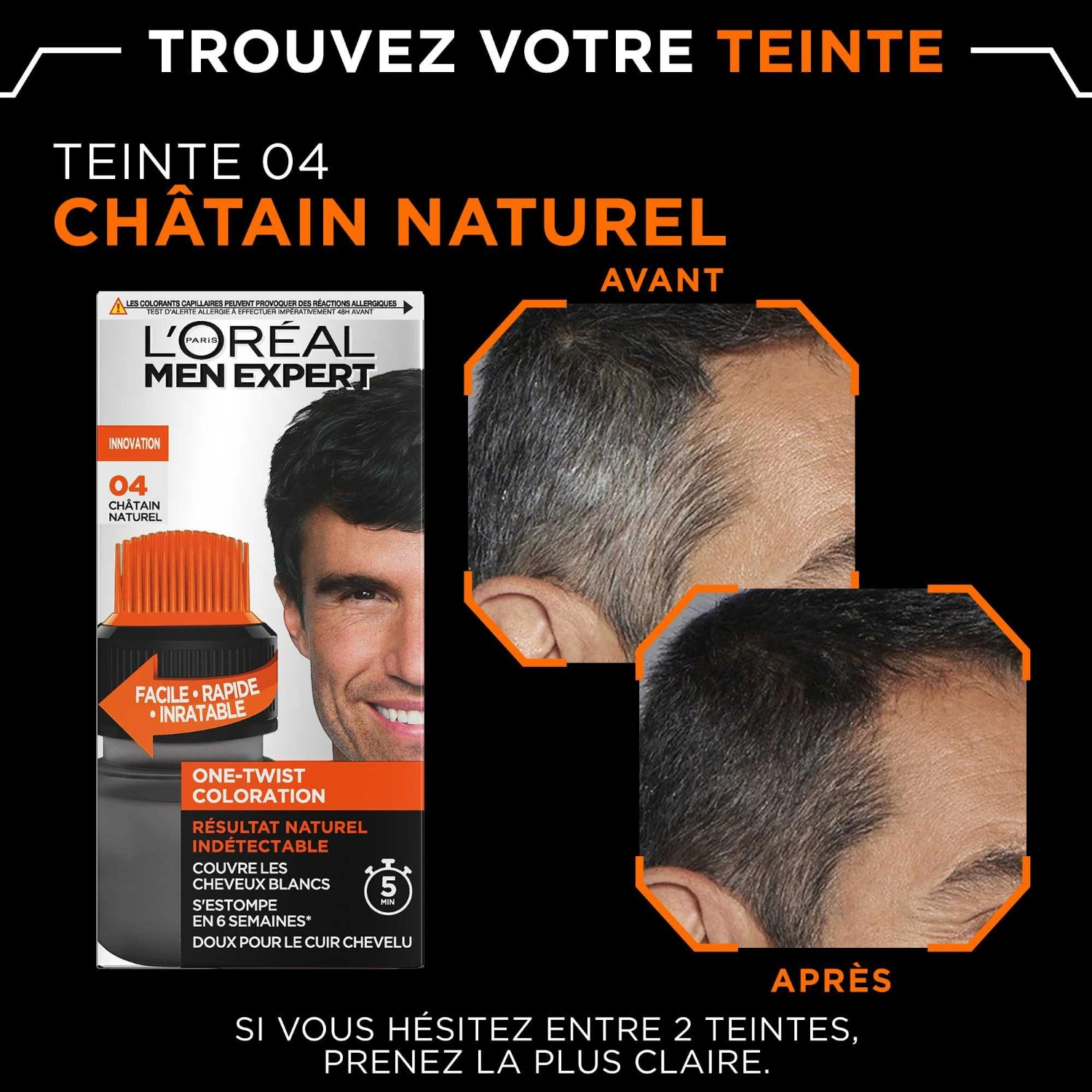 L'Oréal Paris Men Expert One-Twist svetlo rjava barva za lase