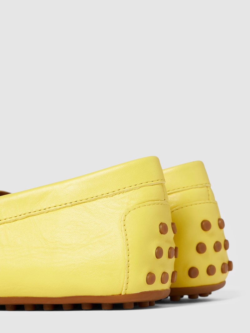 Penny-Loafer mit Label-Detail Modell 'BARNSBURY' in hellgelb