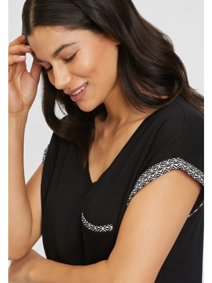 LASCANA Shorty in schwarz-gemustert günstig kaufen