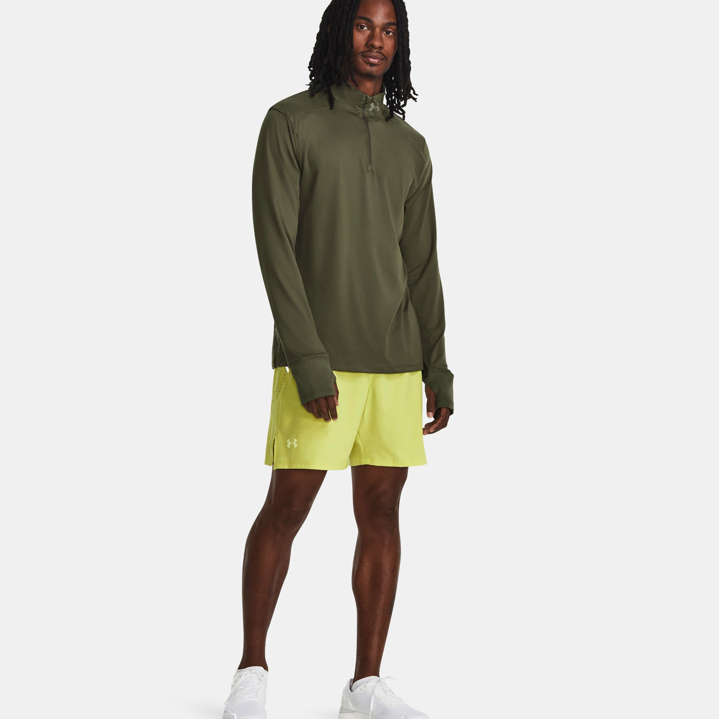 Qualifier Run 1/4 Zip Lauftop Herren - Grün