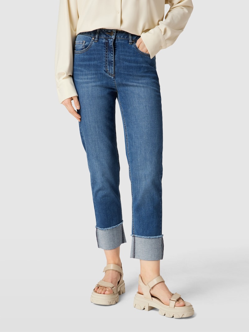 Straight Fit Jeans mit Stretch-Anteil in jeans