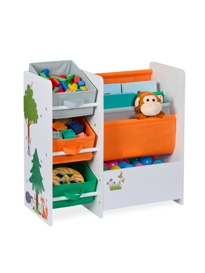 relaxdays Kinderregal in Bunt - (B)64 x (H)64 x (T)30 cm günstig kaufen onesize