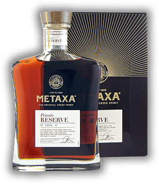 Metaxa Private Reserve Metaxa Private Reserve Die Spitzenqualität Metaxa Private Reserve enthält nur ausgesuchte Destillate. 0,7	 Liter - Vol 40%