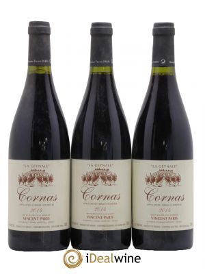 Cornas La Geynale Vincent Paris  2014 - Lot de 3 Bouteilles