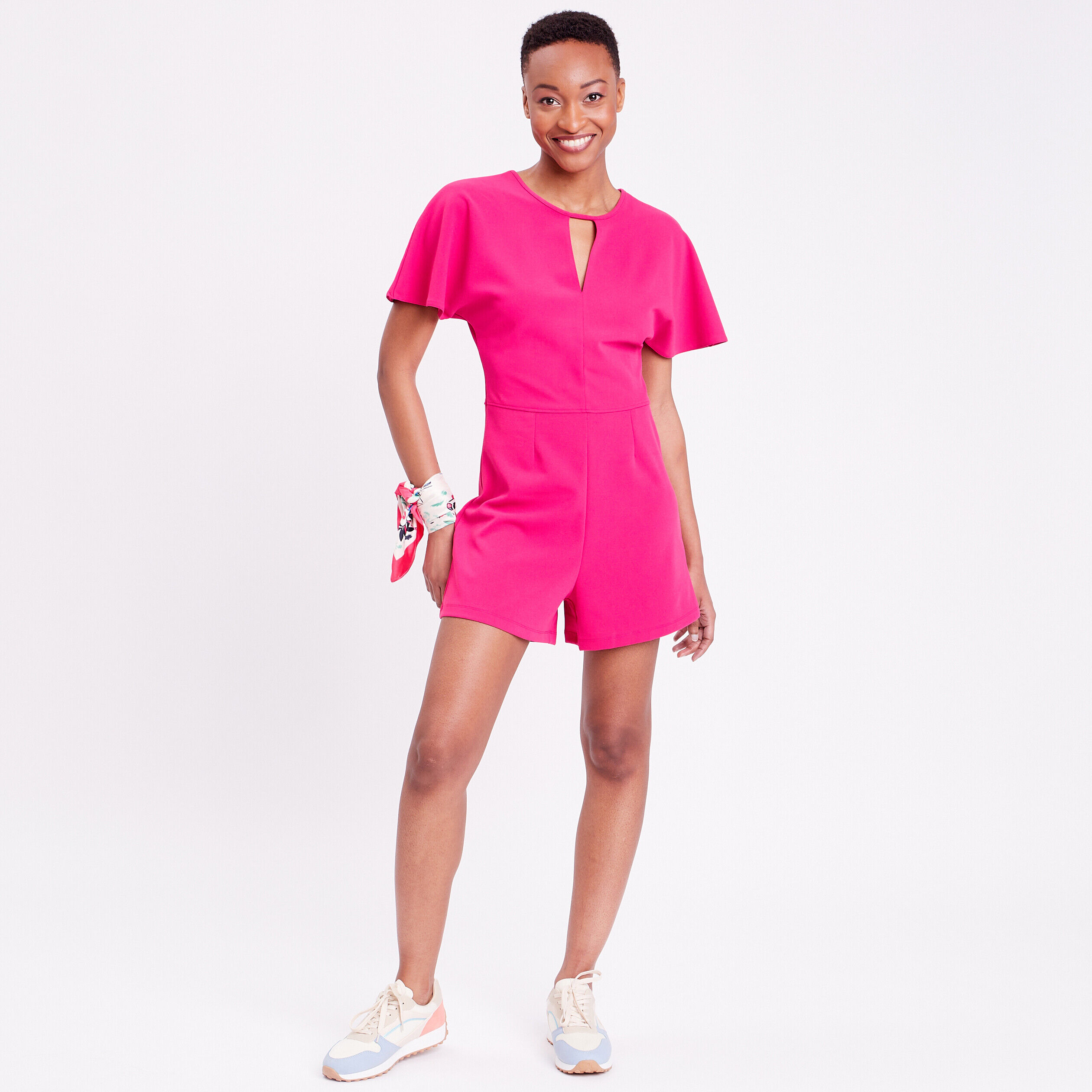 Combishort droite avec fentes rose fushia femme | Cache Cache