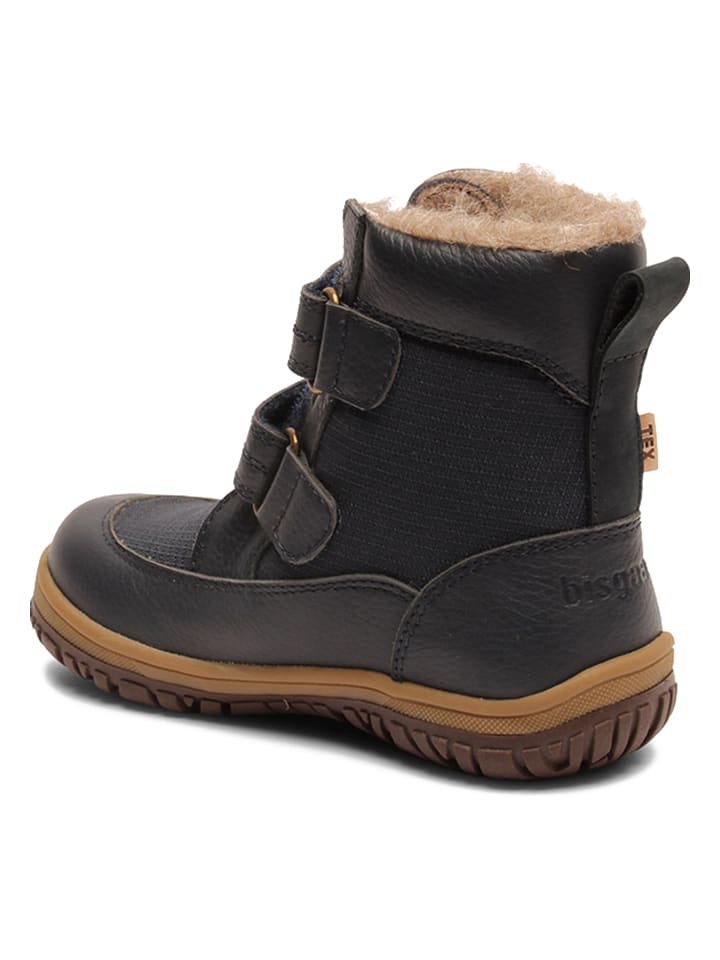 bisgaard Leder-Winterboots in Dunkelblau günstig kaufen