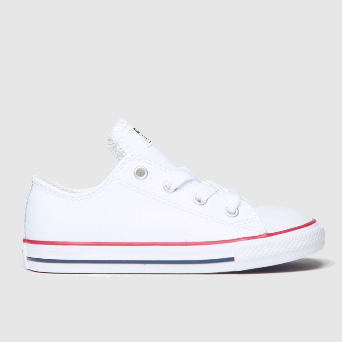 Converse vita & röda All Star Lo småbarnsskor
