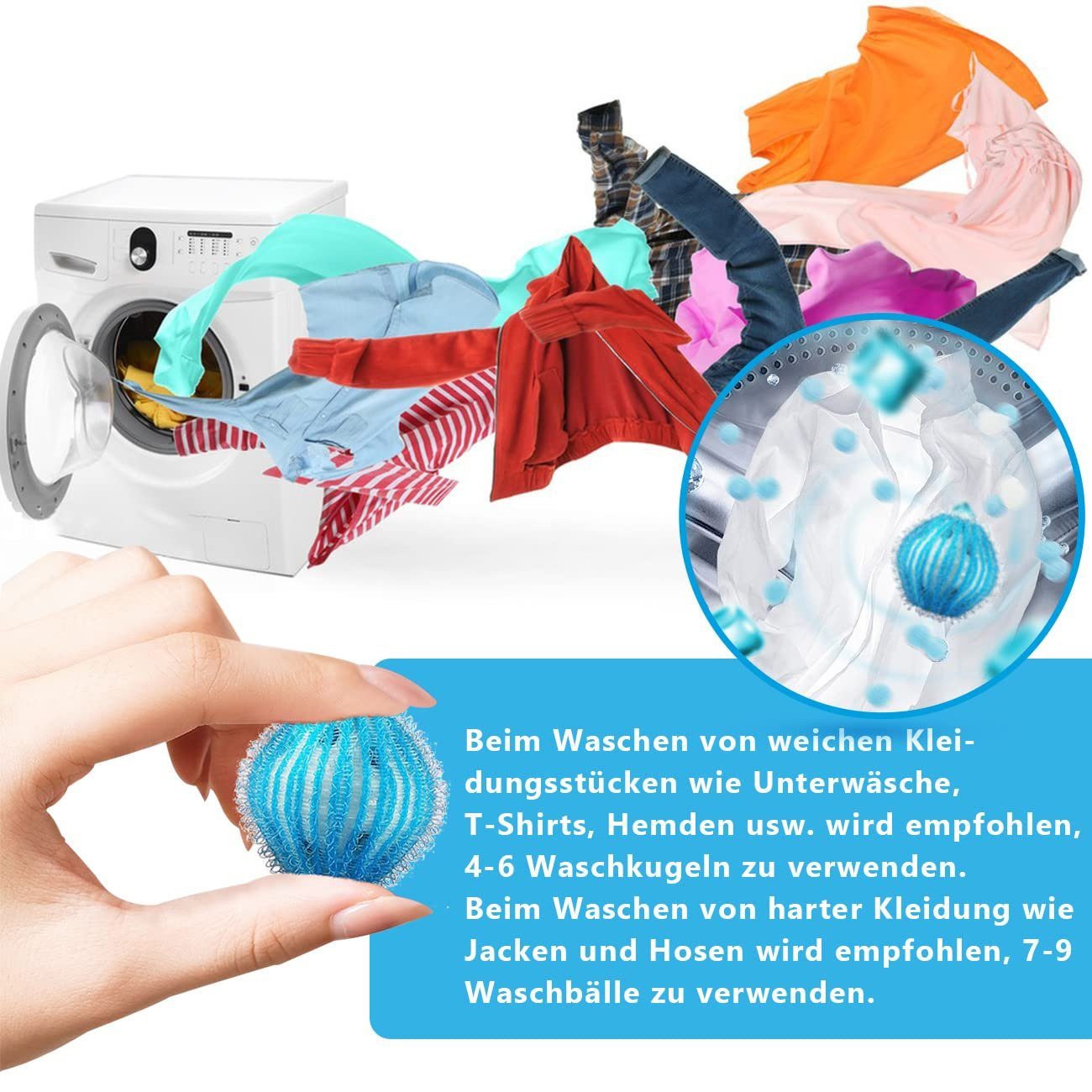 JedBesetzt Wäschekugel Fusselentferner tierhaare,Tierhaarentferner Waschmaschine,35mm