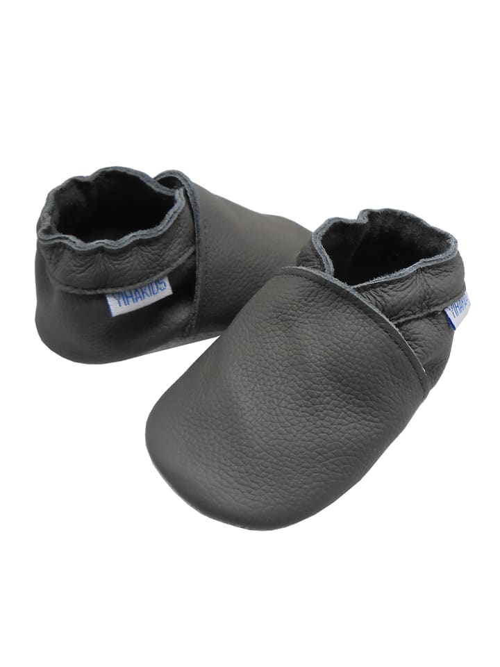 Yalion Leder-Krabbelschuhe in Den Grau günstig kaufen