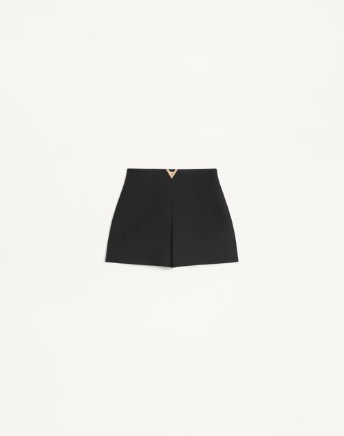 Shorts de crepe de alta costura