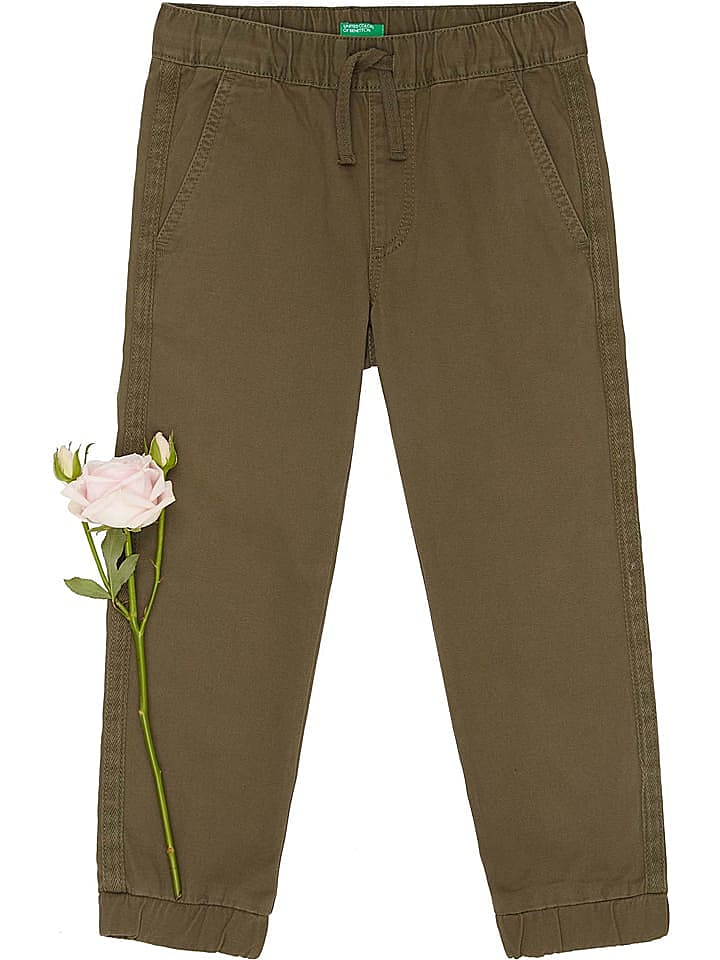Benetton Hose in Khaki günstig kaufen 86/92