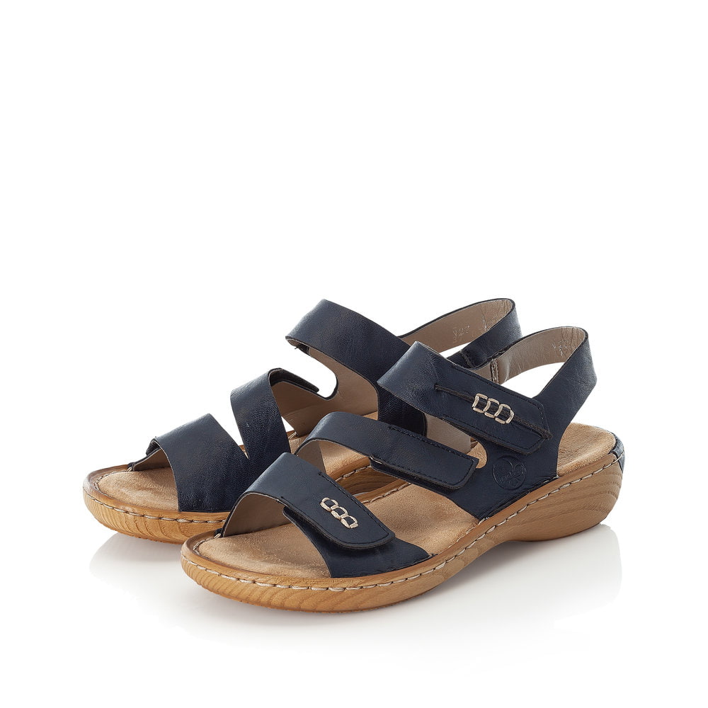 Rieker Damen Riemchensandalen pazifikblau