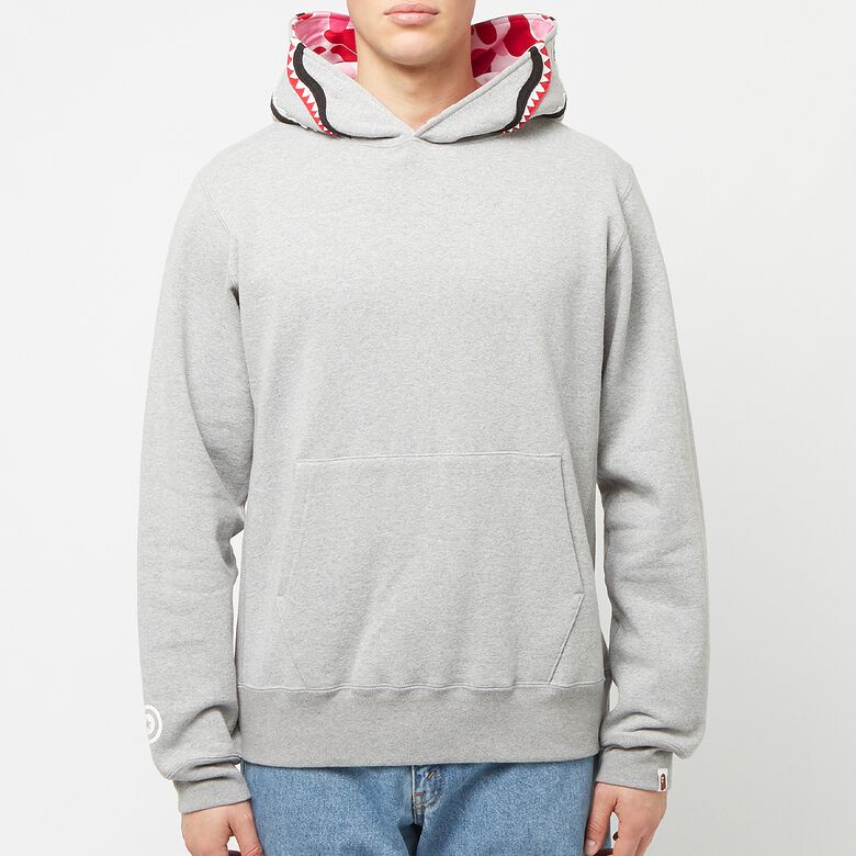 A Bathing Ape Shark Pullover Hoodie M gray