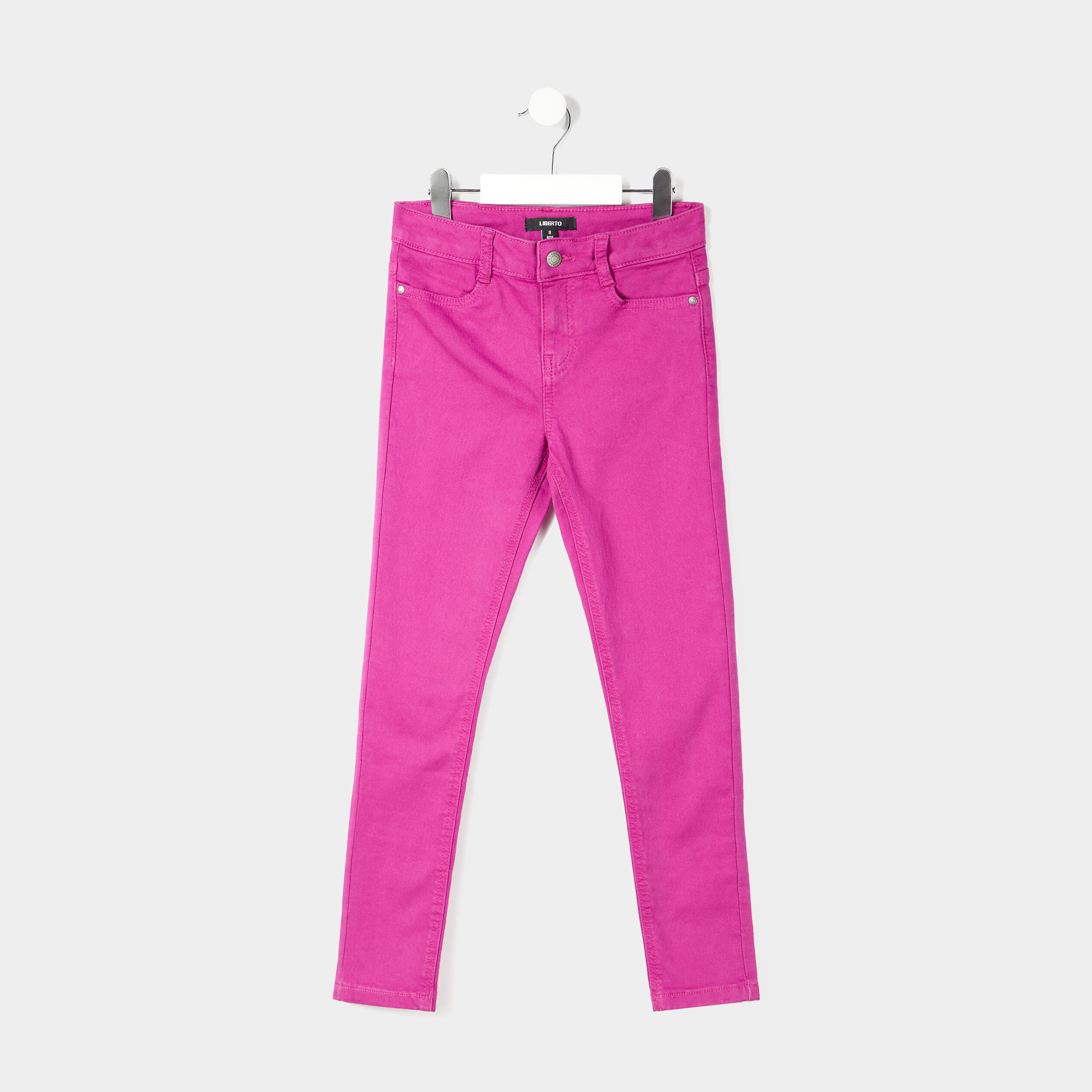 Pantalon droit taille ajustable Liberto violet foncé fille | La Halle