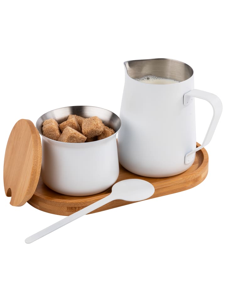 APS Milch- und Zuckerset in weiß, L: 19 cm, B: 10 cm, H: 10 cm, Ø 8 cm günstig kaufen onesize