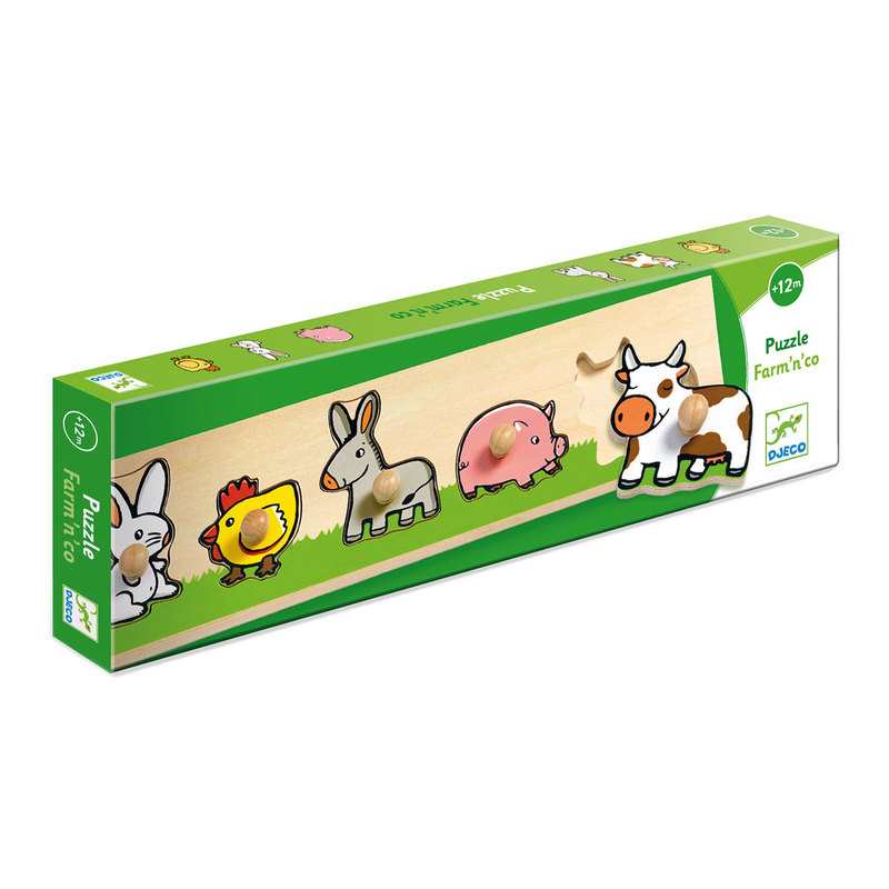 Puzzle encastrement barrette ferme Djeco