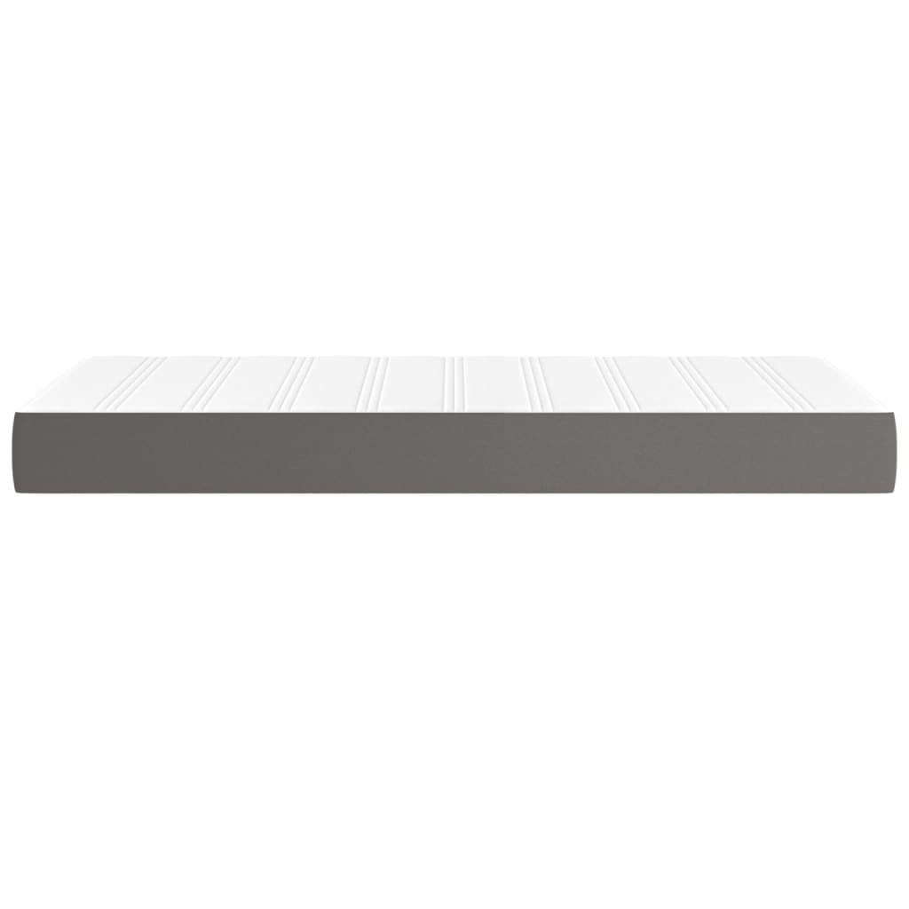 Boxspringmatratze Taschenfederkernmatratze Grau 80x200x20 cm Kunstleder, vidaXL, 20 cm hoch