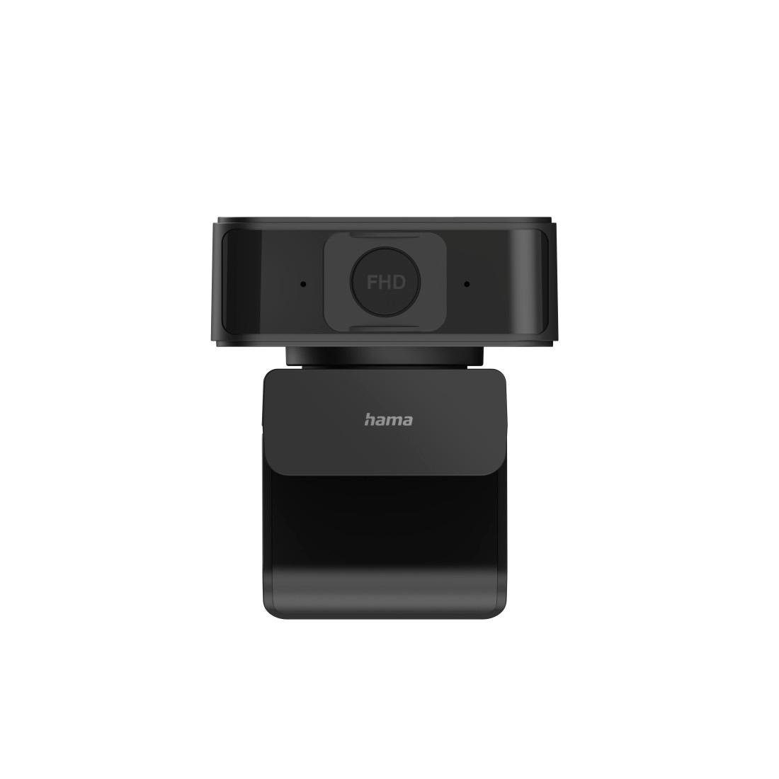 Hama Full HD Streaming Webcam-Face Tracking-Mikrofon-Rauschunterdrückung Webcam (Zusatzfunktionen: 1/4 Zoll-Gewinde, Autom. Belichtungsanpassung)