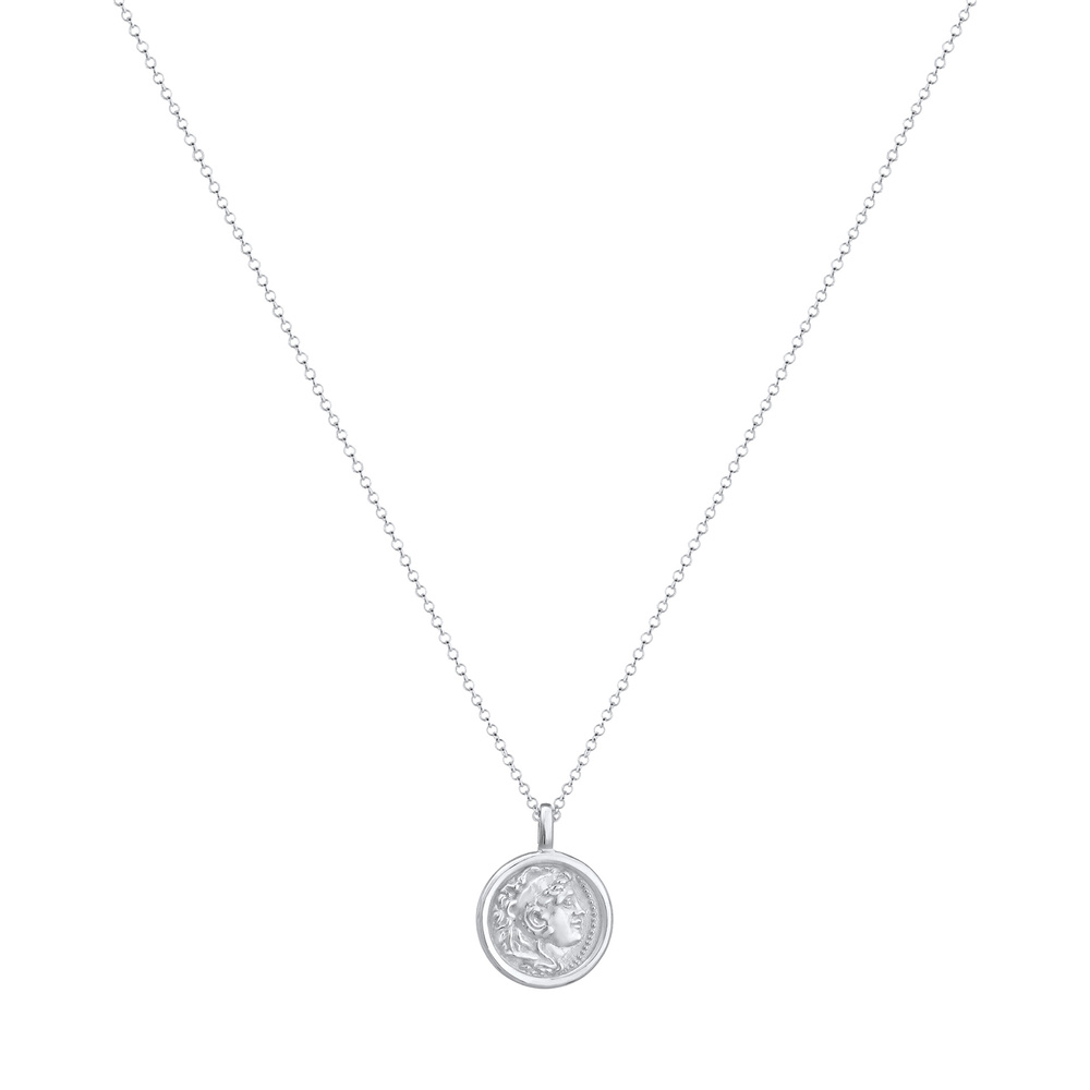 Elli Elli Collier Pendentif de pièce de monnaie en argent sterling 925 Bijoux