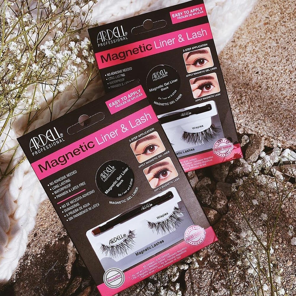 Kit di ciglia finte magnetiche Ardell con eyeliner in gel nero (2 g) Wispies