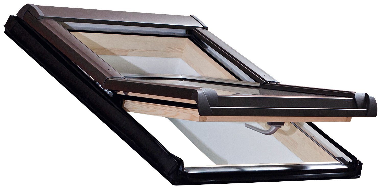 RORO Türen & Fenster Dachfenster Typ DHE214, BxH: 94x118 cm, kieferfarben