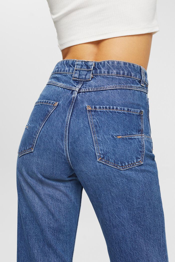 Jeans mit gerader Passform und hohem Bund