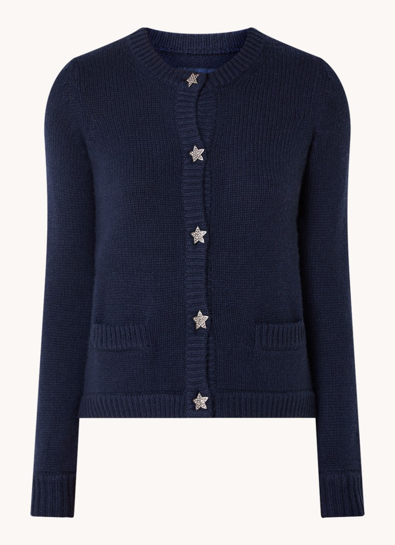 Cardigan Zadig&Voltaire Marcy din cașmir gros, cu buzunare aplicate.