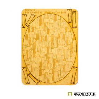 Wooden Planks 120x92 mm Oval Base Topper (1)