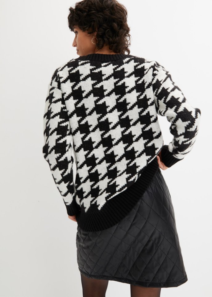Strick-Pullover mit Rundhalsausschnitt