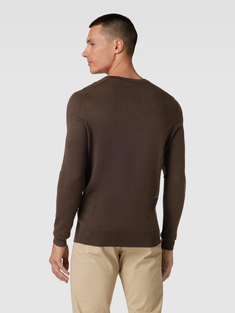 Strickpullover in dunkelbraun