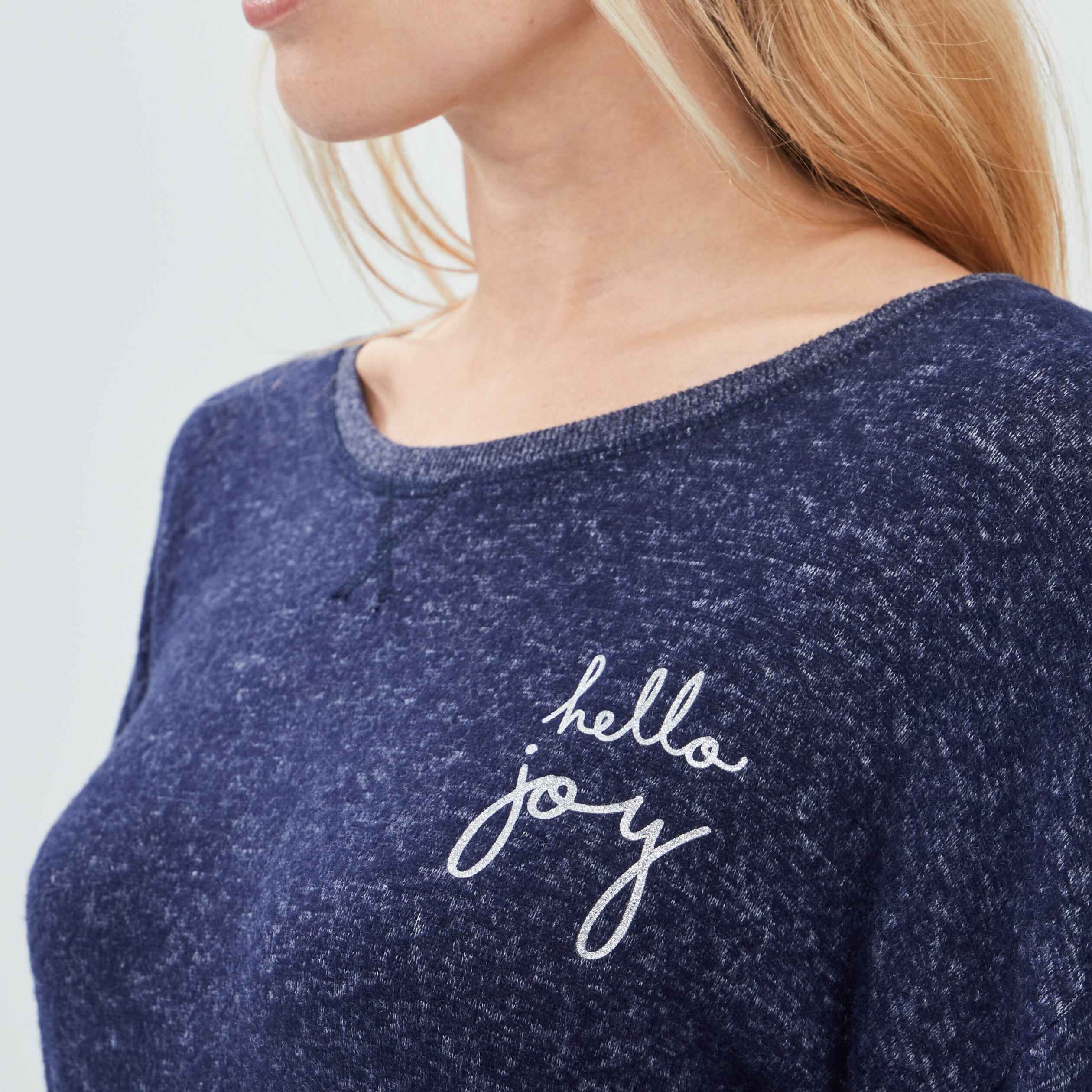 Ensemble pyjama 2 pièces bleu foncé femme | La Halle