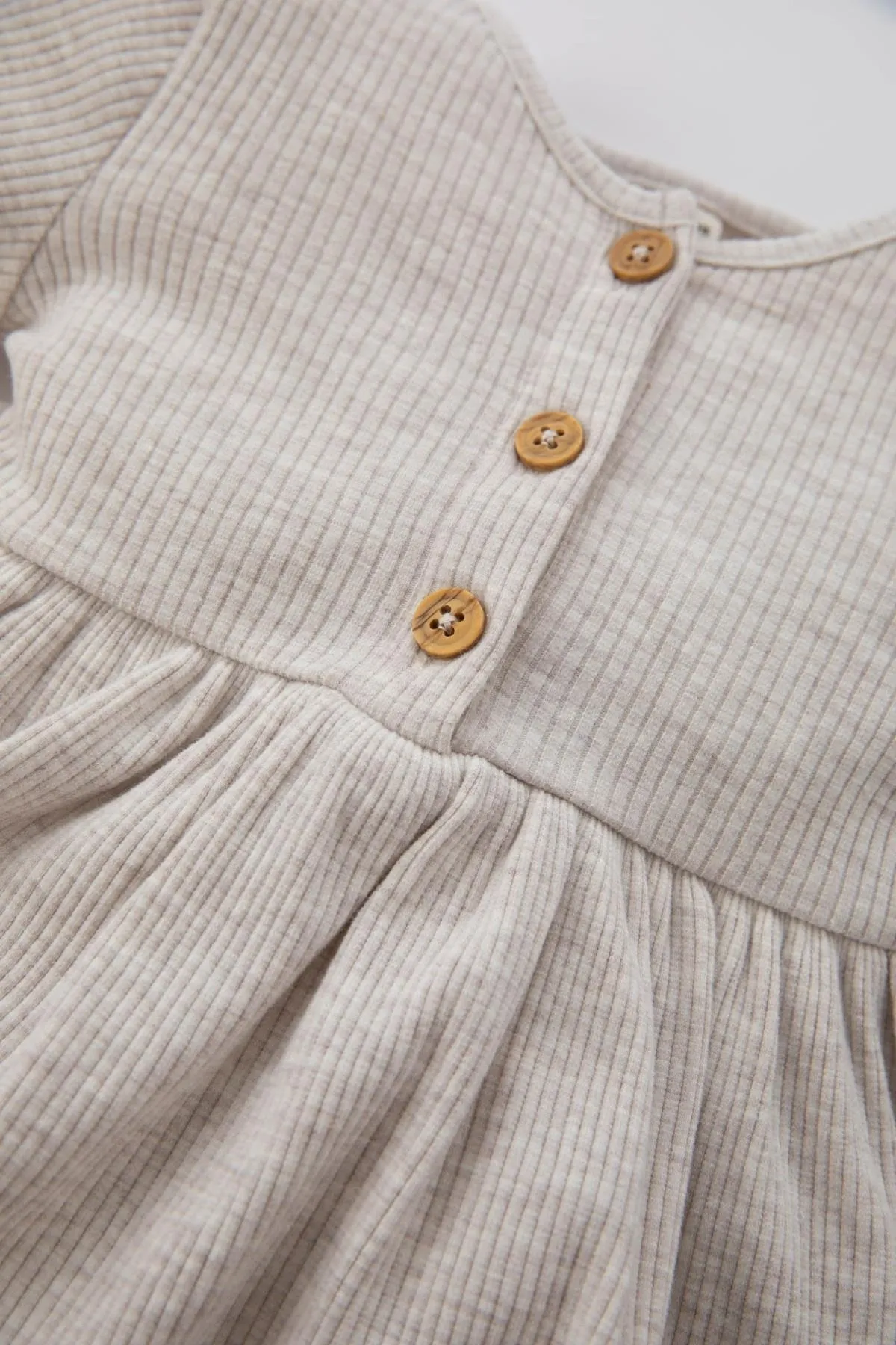 DeFacto  Geripptes Camisole-Kleid mit langen Ärmeln für Babys