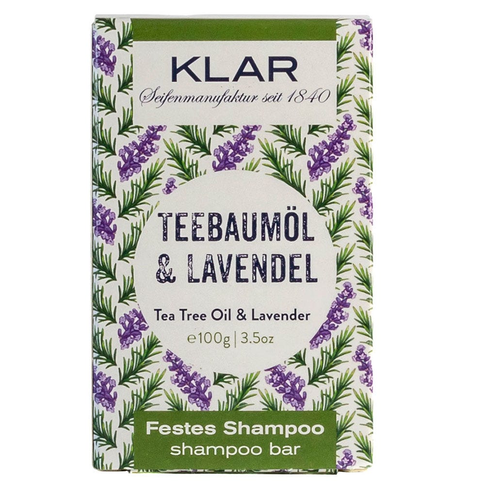 Klar's Festes Shampoo Teebaumöl & Lavendel 100 g