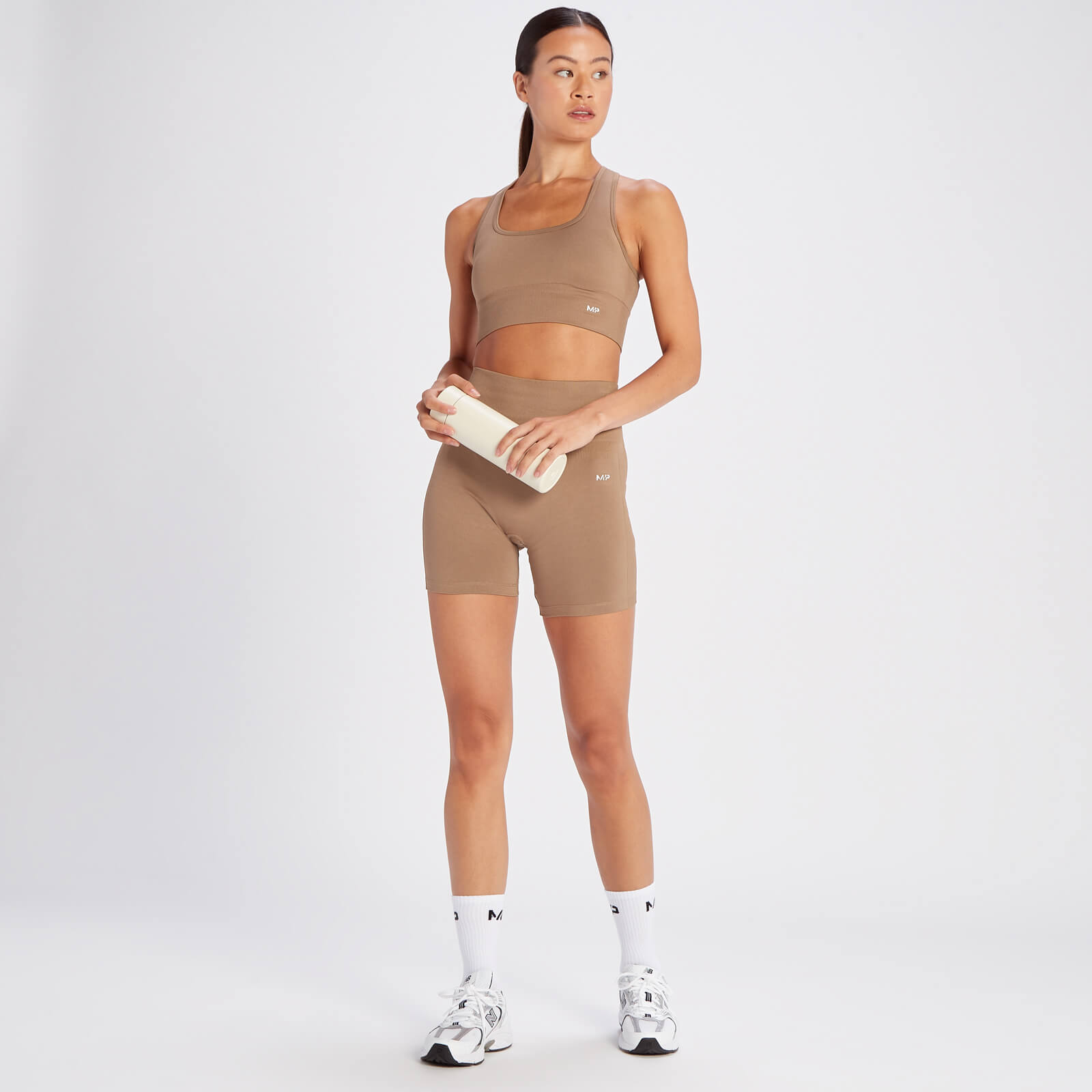 Brassière de sport sans couture MP Shape pour femmes – Caramel