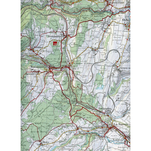 Swisstopo 1 : 33 333 Lac de Joux - Wanderkarte