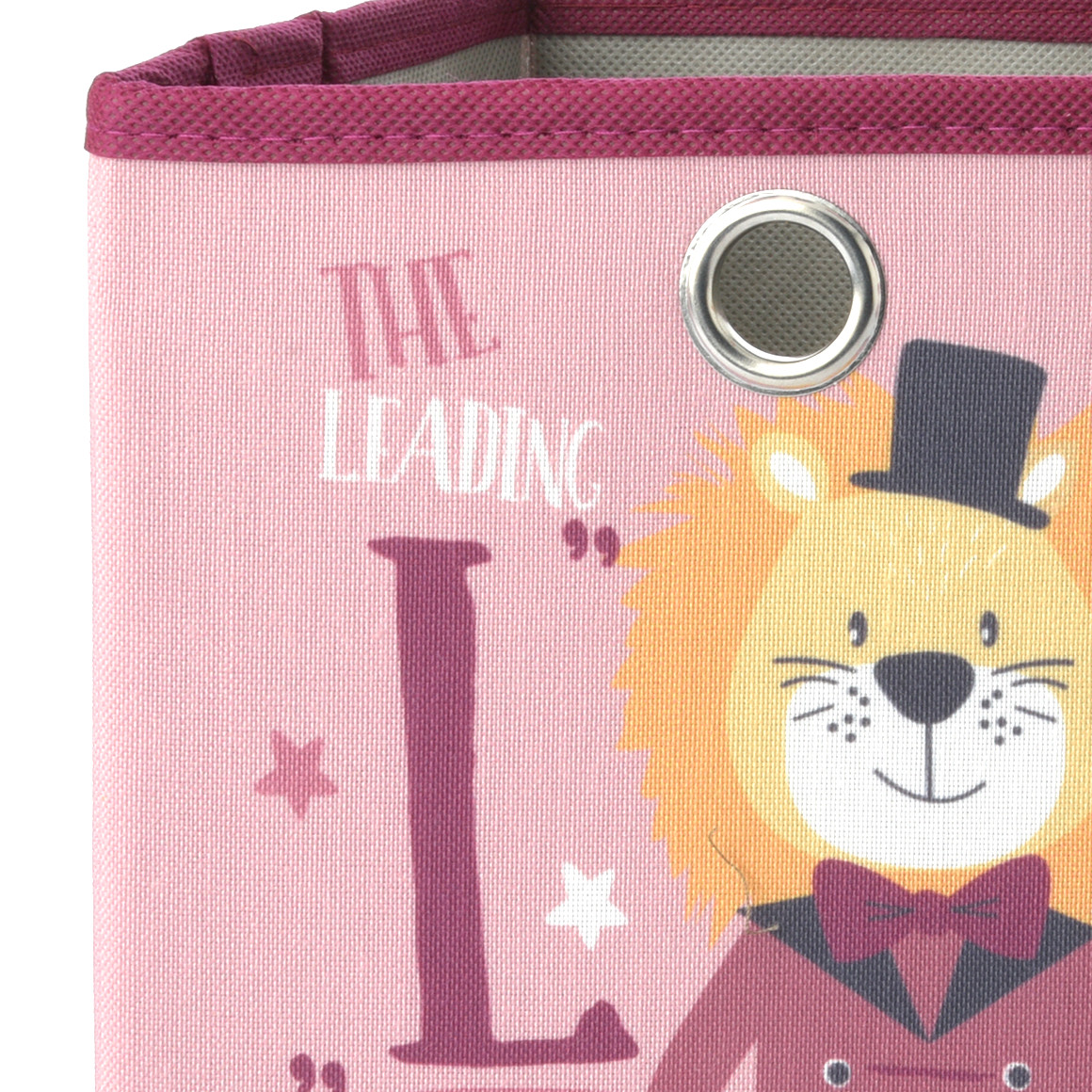 Kleine Aufbewahrungsbox mit Zirkus-Motiven