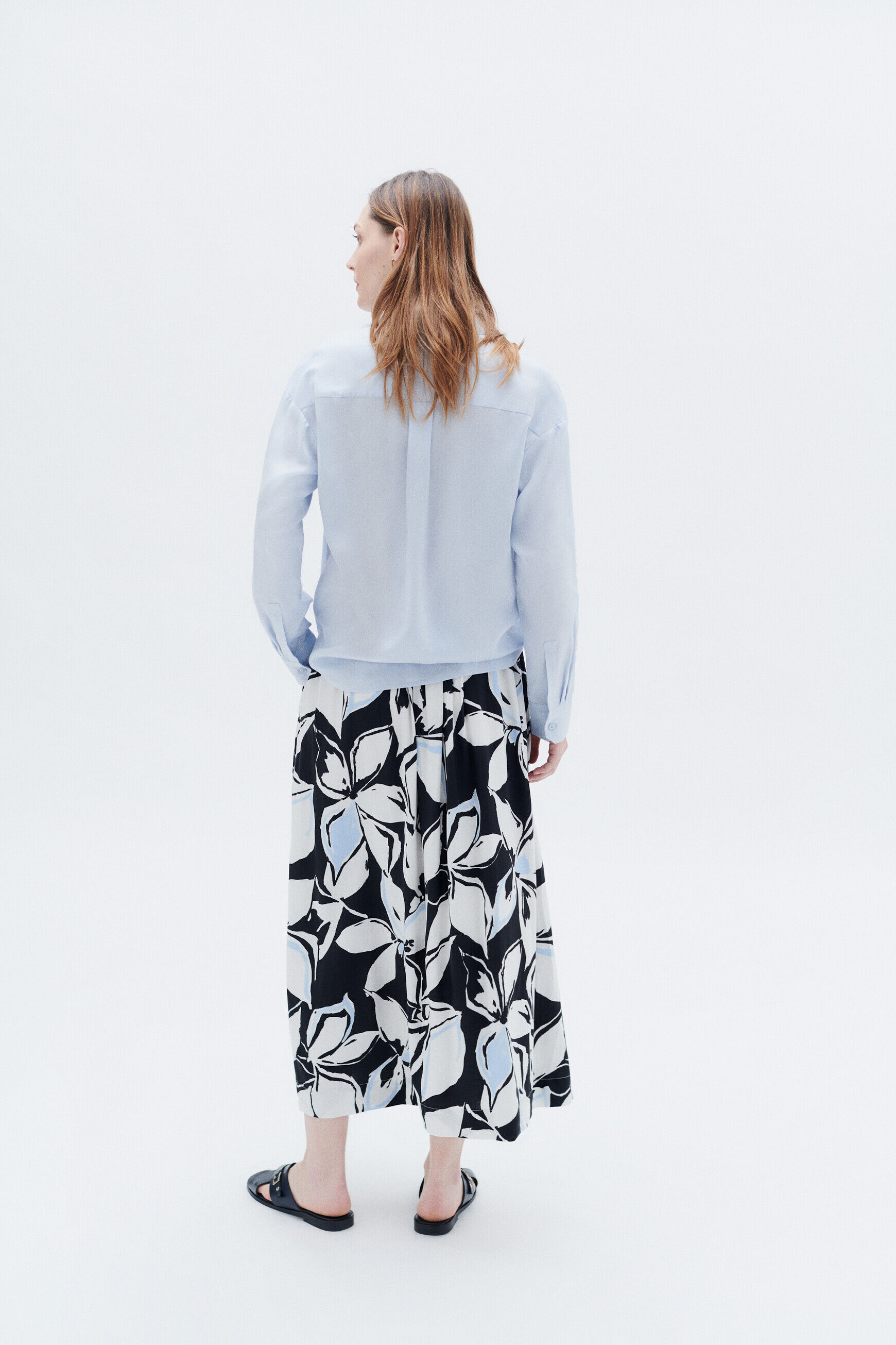 Chemise cabin bleu ciel femme