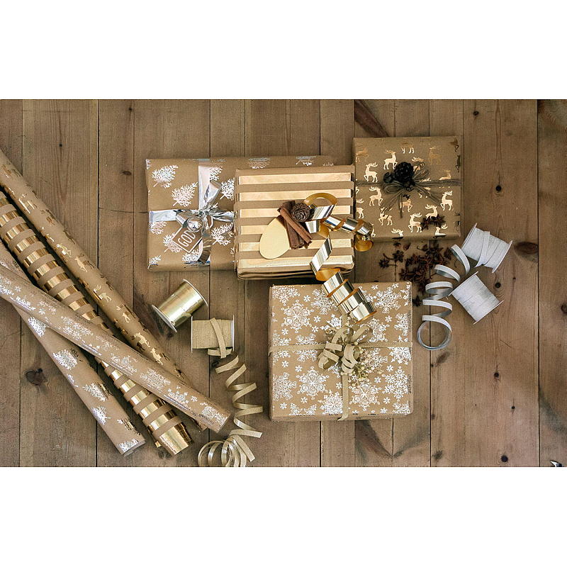 Home Julepapir 2 m x 70 cm hotfoil Kraft