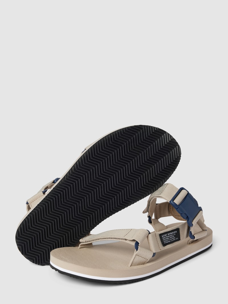 Sandalen mit Label-Patch Modell 'TAHOE' in taupe