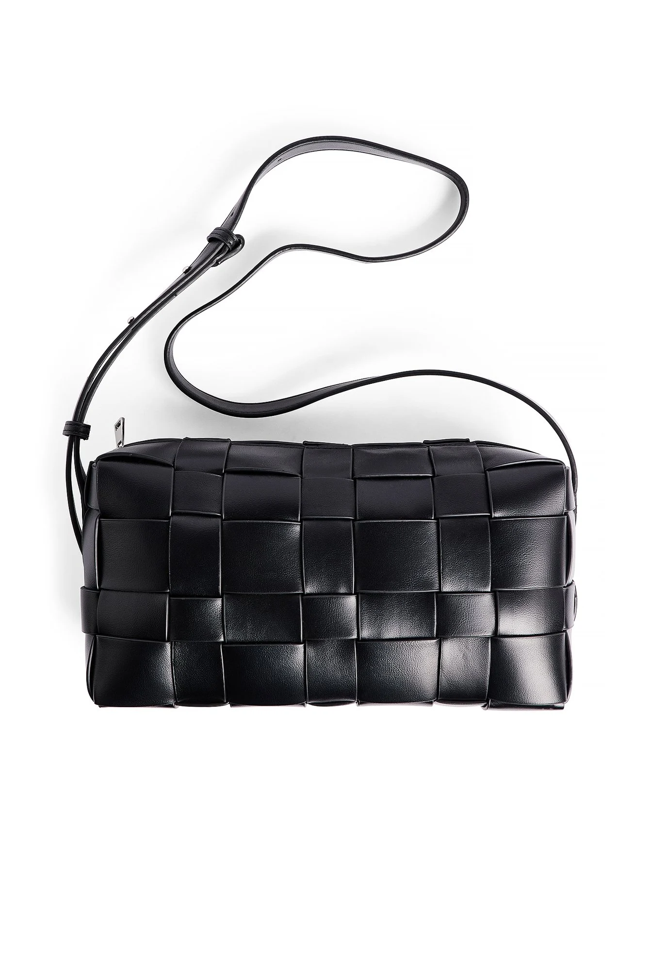 Geflochtene boxy Crossbody-Tasche